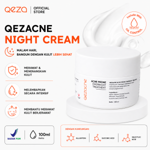 Qezacne Night Cream - Acne Prone Overnight Treatment